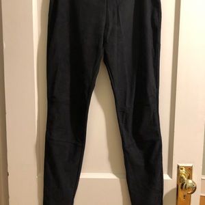Hollister Black Suede Leggings with Moto Details